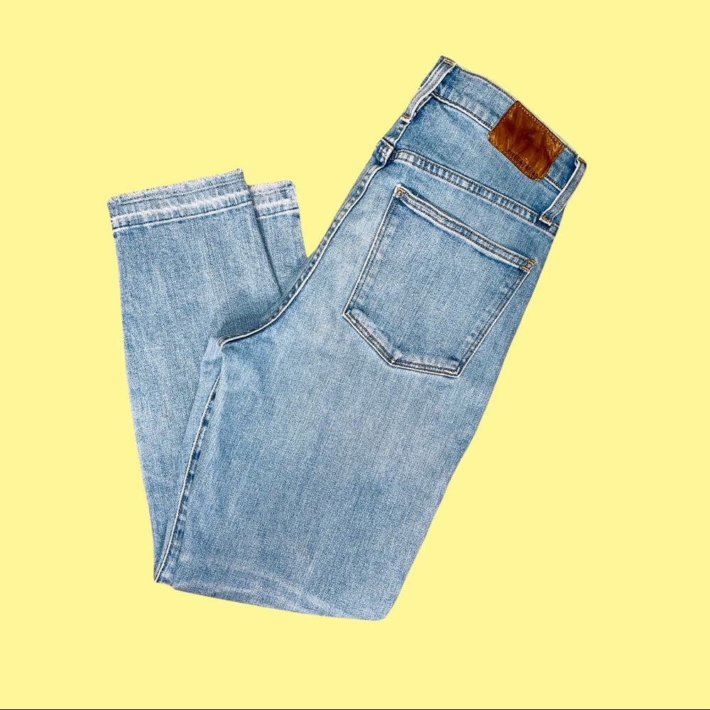 Madewell Rivet and Thread Skinny Jeans Light Wash Size 28